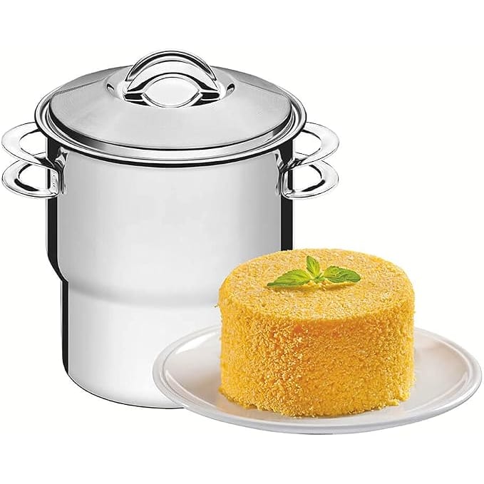 Cuscuzeira Tramontina Solar inox de 14 cm e 2,2 L
