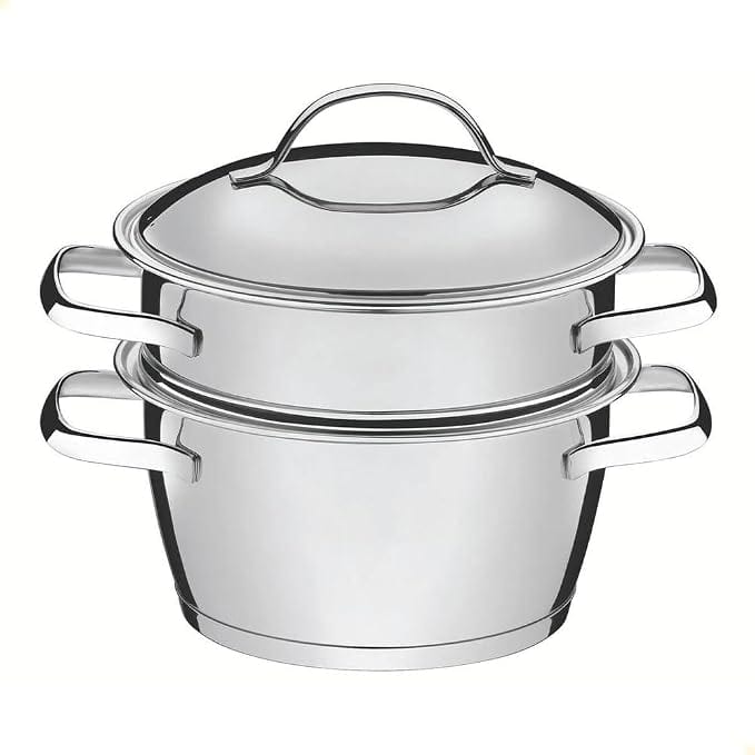 Cuscuzeira Tramontina Allegra inox com fundo triplo