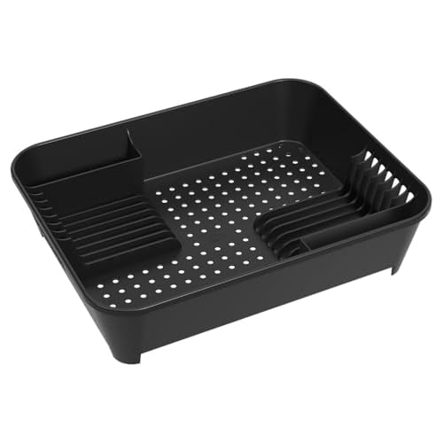 Escorredor Coza Basic preto para 14 pratos